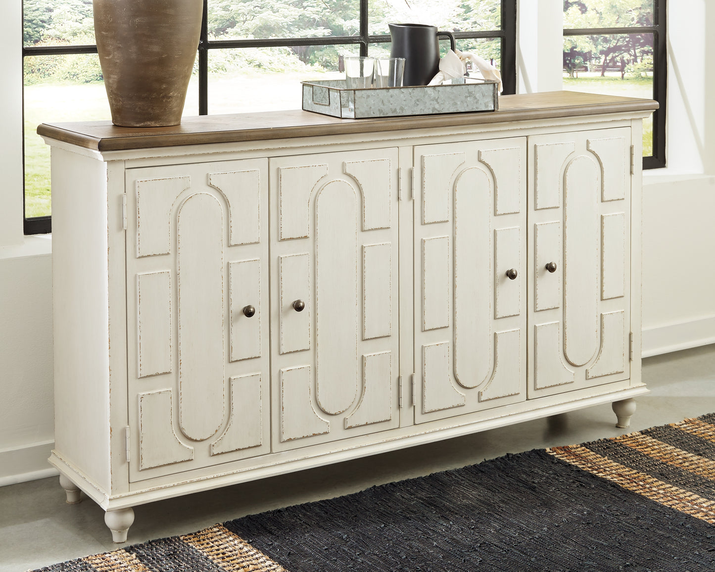 Cassel Furniture Outlet - Ashley Furniture - Roranville Accent Cabinet - Accent Cabinet / Antique White - A4000268