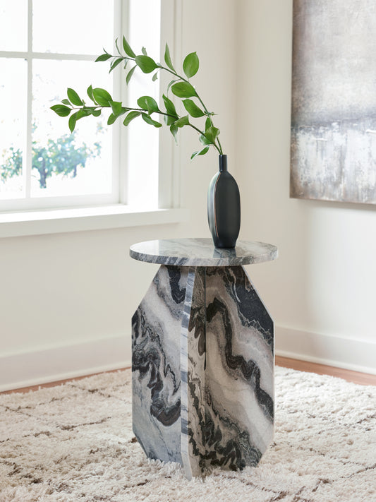 Cassel Furniture Outlet - Ashley Furniture - Wrenlane Accent Table - Accent Table / Black/White/Taupe - A4000646