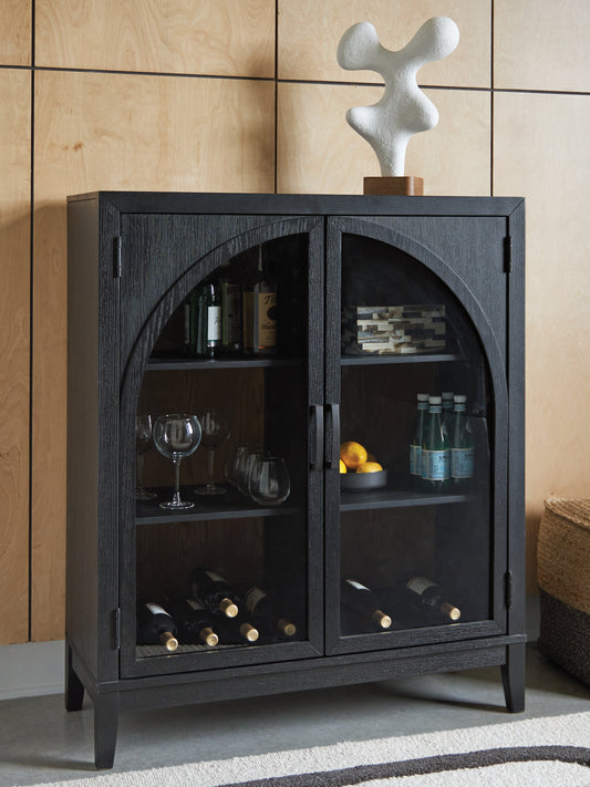 Cassel Furniture Outlet - Ashley Furniture - Armenleigh Accent Cabinet - Bar Cabinet / Black/Brown - A4000702