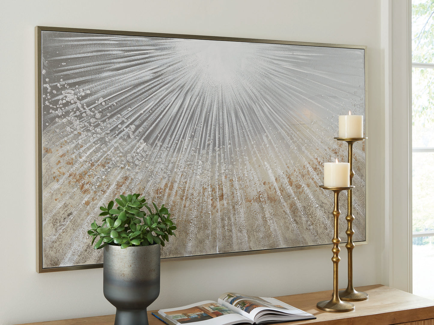 Cassel Furniture Outlet - Ashley Furniture - Waldard Wall Decor - Wall Art / Gray/Taupe/White - A8000501