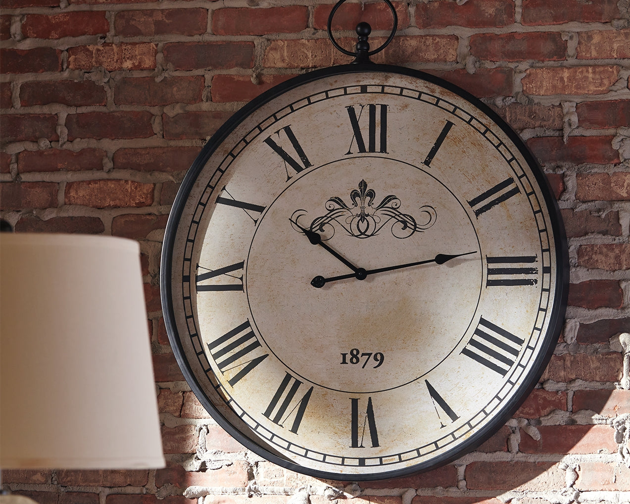 Cassel Furniture Outlet - Ashley Furniture - Augustina Wall Decor - Wall Clock / Antique Black - A8010110