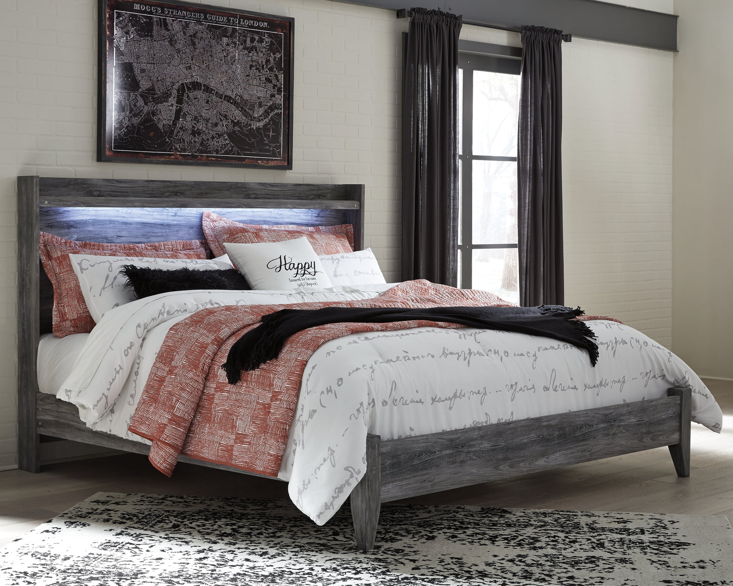 Cassel Furniture Outlet - Ashley Furniture - Baystorm Bedroom - King Panel Bed / Gray - B221B11
