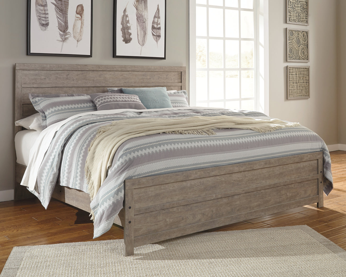 Cassel Furniture Outlet - Ashley Furniture - Culverbach Bedroom - King Panel Bed / Gray - B070B10