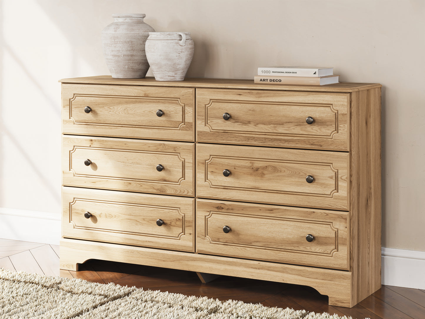 Cassel Furniture Outlet - Ashley Furniture - Aleaport Bedroom - Six Drawer Dresser / Warm Brown - PCB1075-31