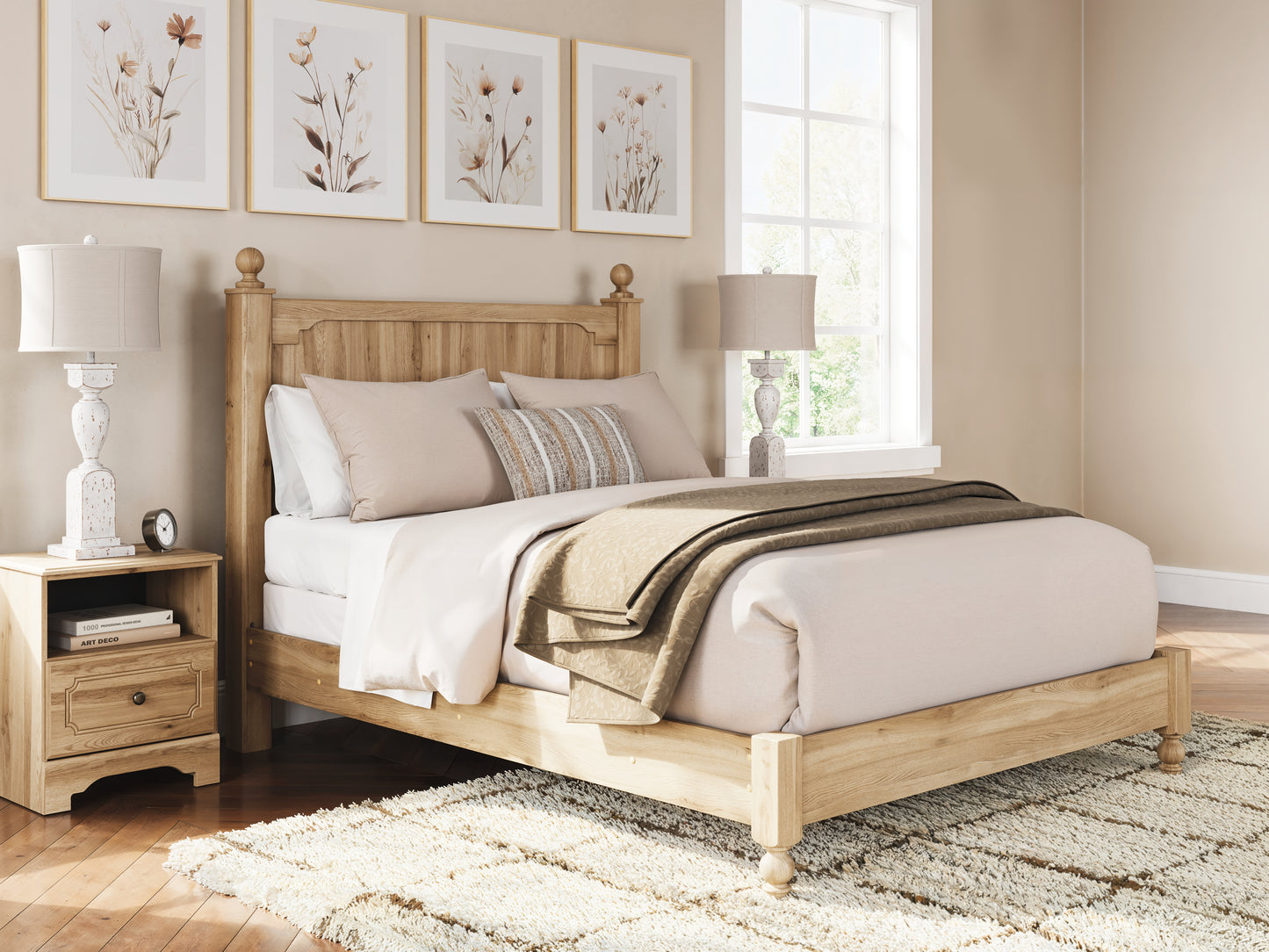 Cassel Furniture Outlet - Ashley Furniture - Aleaport Bedroom - Queen Panel Bed / Warm Brown - PCB1075B7
