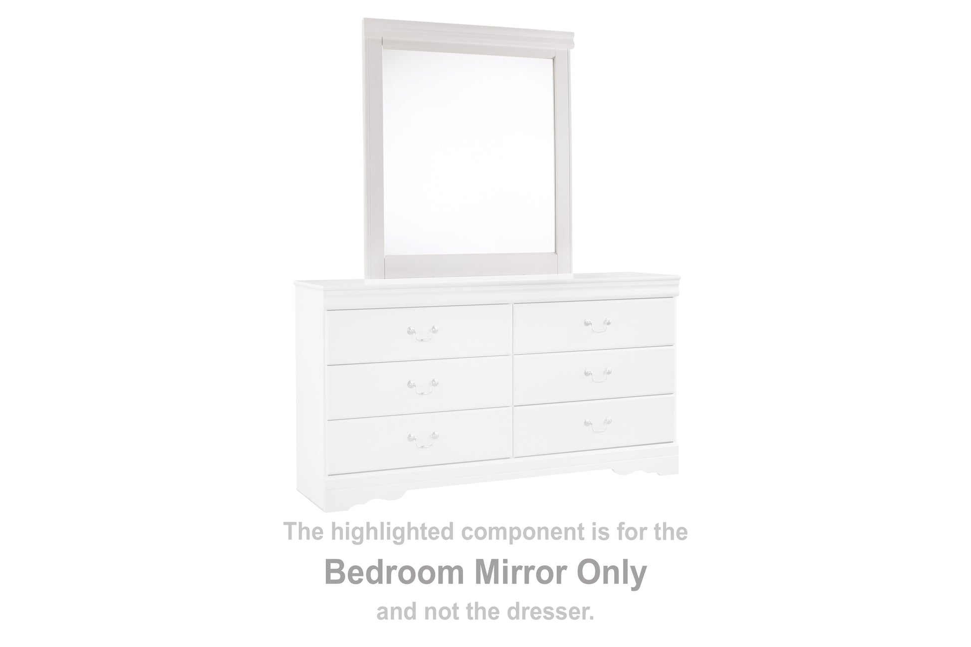 Cassel Furniture Outlet - Ashley Furniture - Anarasia Bedroom - Bedroom Mirror / White - B129-36