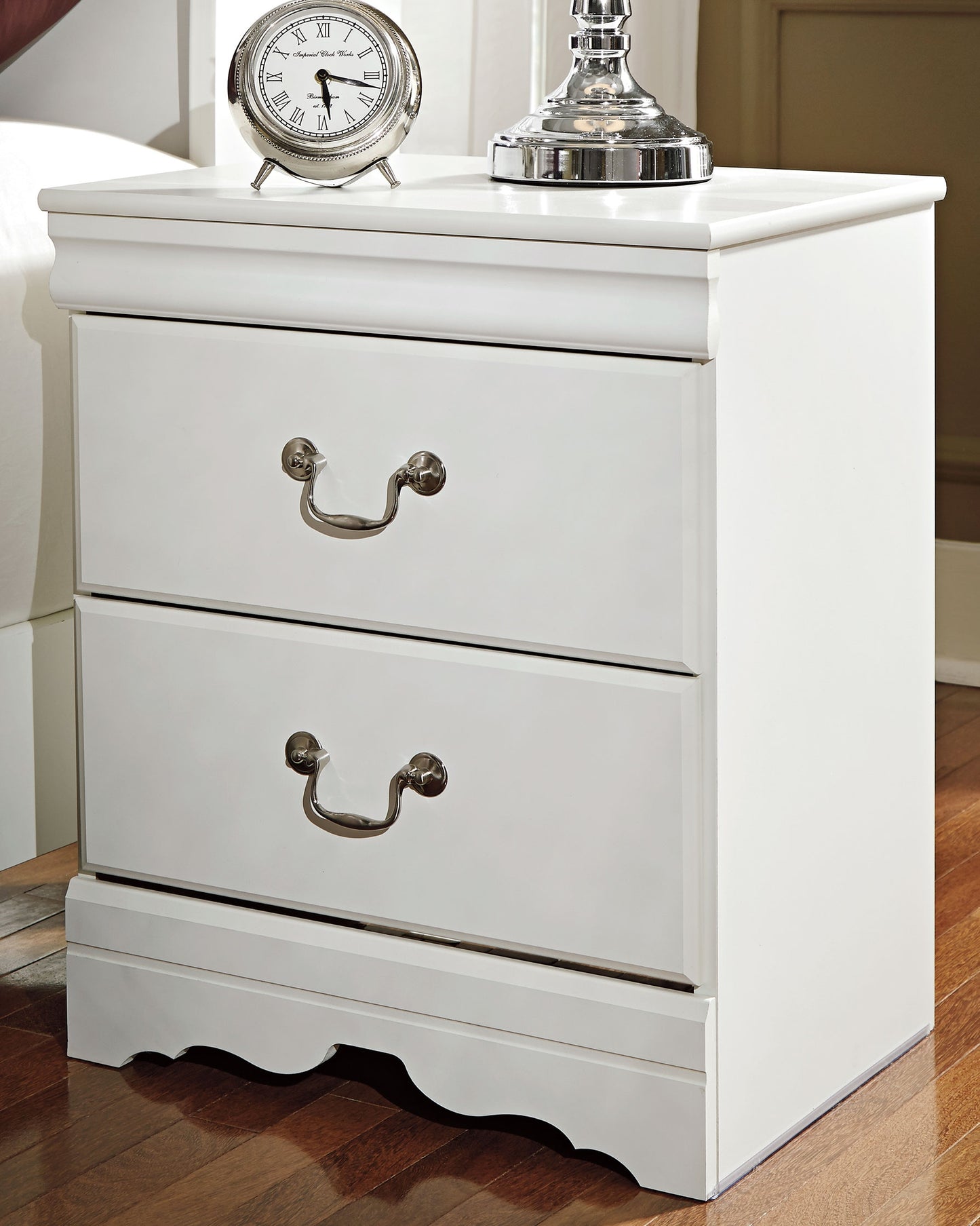 Cassel Furniture Outlet - Ashley Furniture - Anarasia Bedroom - Two Drawer Night Stand / White - B129-92
