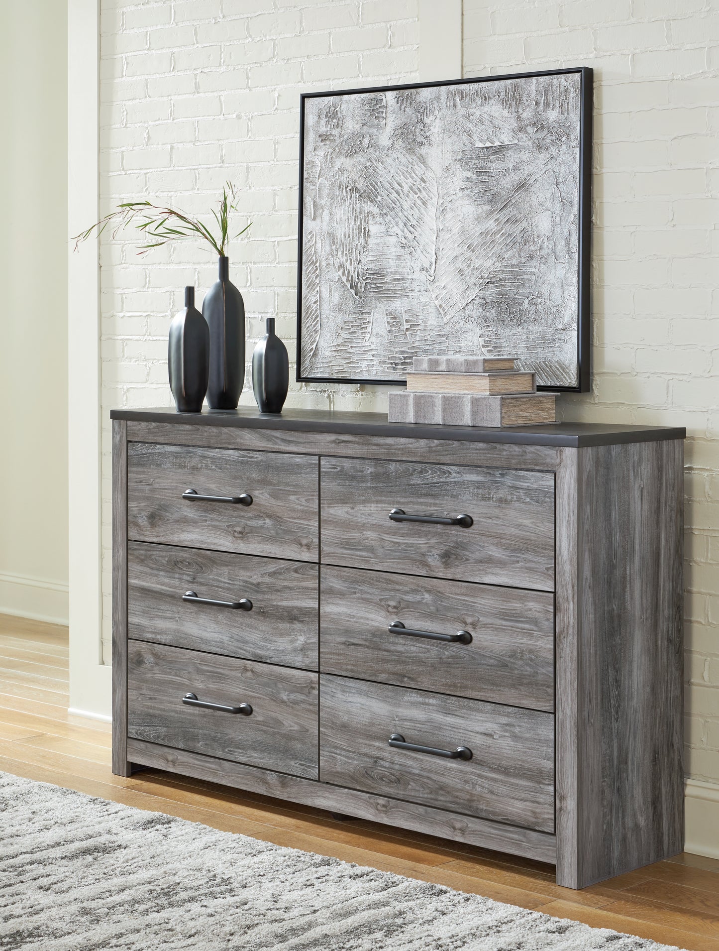 Cassel Furniture Outlet - Ashley Furniture - Bronyan Bedroom - Six Drawer Dresser / Dark Gray - B1290-31
