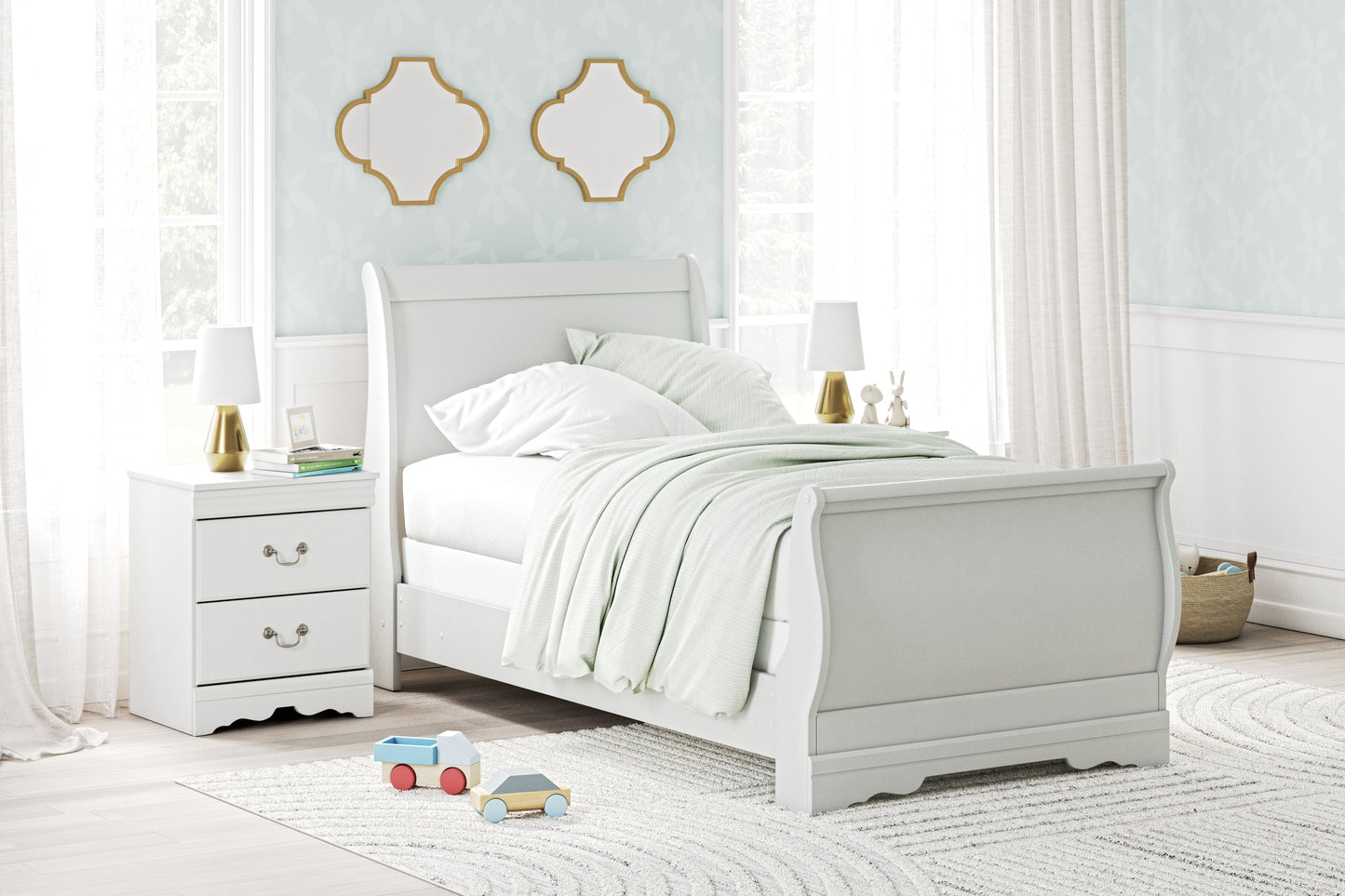 Cassel Furniture Outlet - Ashley Furniture - Anarasia Bedroom - Six Drawer Dresser / White - B129-31