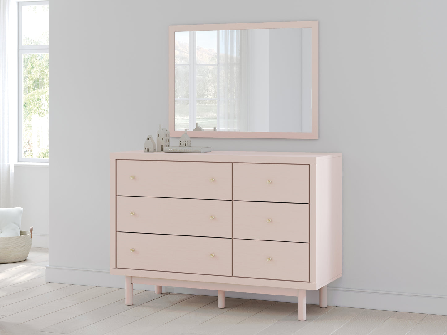 Cassel Furniture Outlet - Ashley Furniture - Wistenpine Bedroom - Dresser and Mirror / Blush - B1323B1