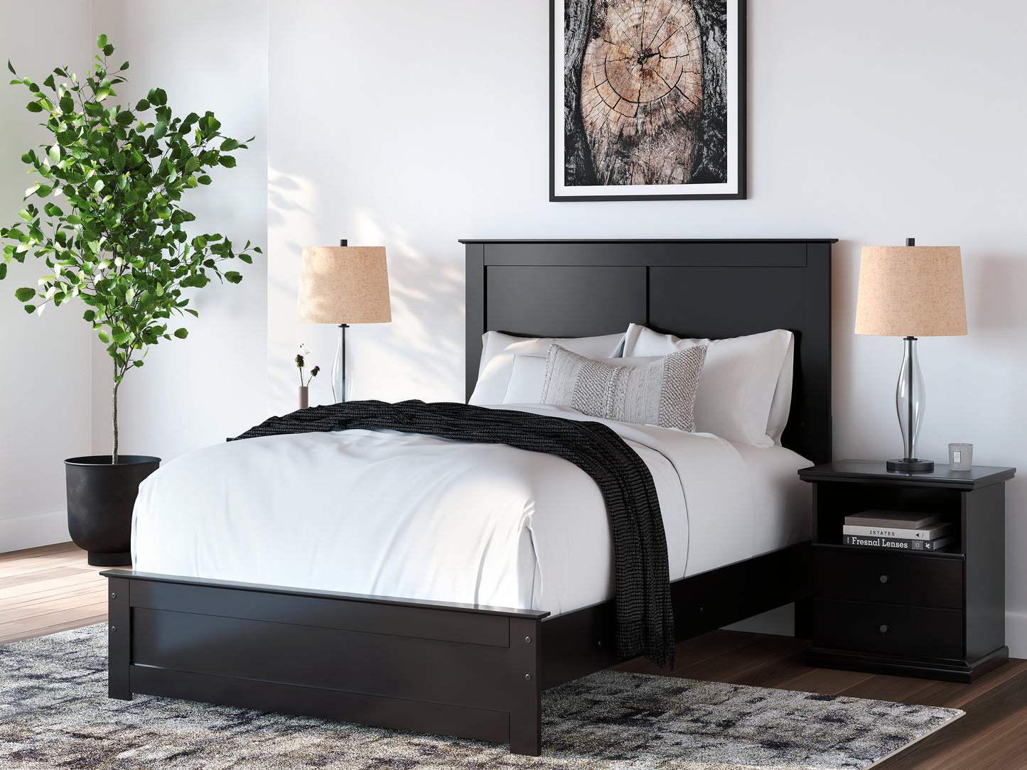 Cassel Furniture Outlet - Ashley Furniture - Maribel Bedroom - Full Panel Bed / Black - B138B52