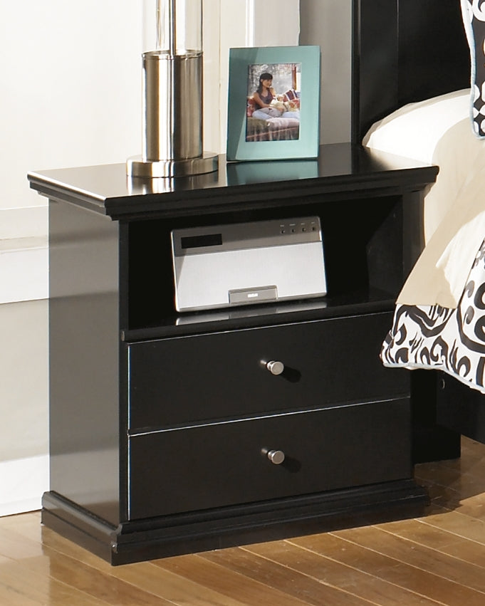 Cassel Furniture Outlet - Ashley Furniture - Maribel Bedroom - One Drawer Night Stand / Black - B138-91
