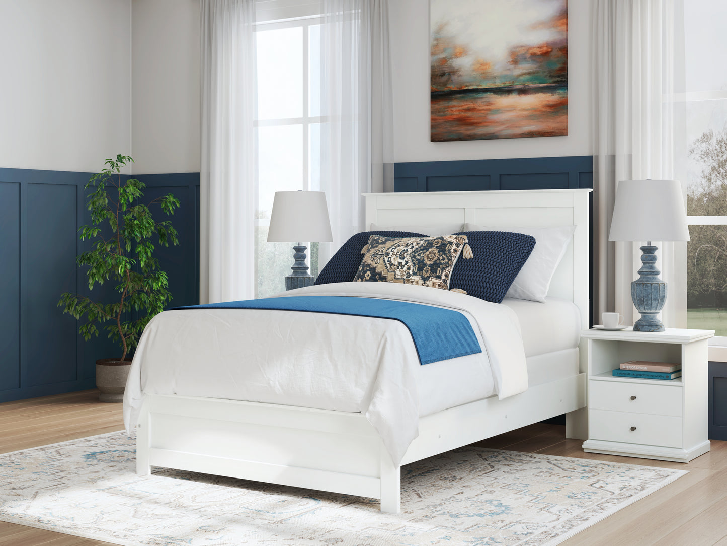 Cassel Furniture Outlet - Ashley Furniture - Bostwick Shoals Bedroom - Full Panel Bed / White - B139B42