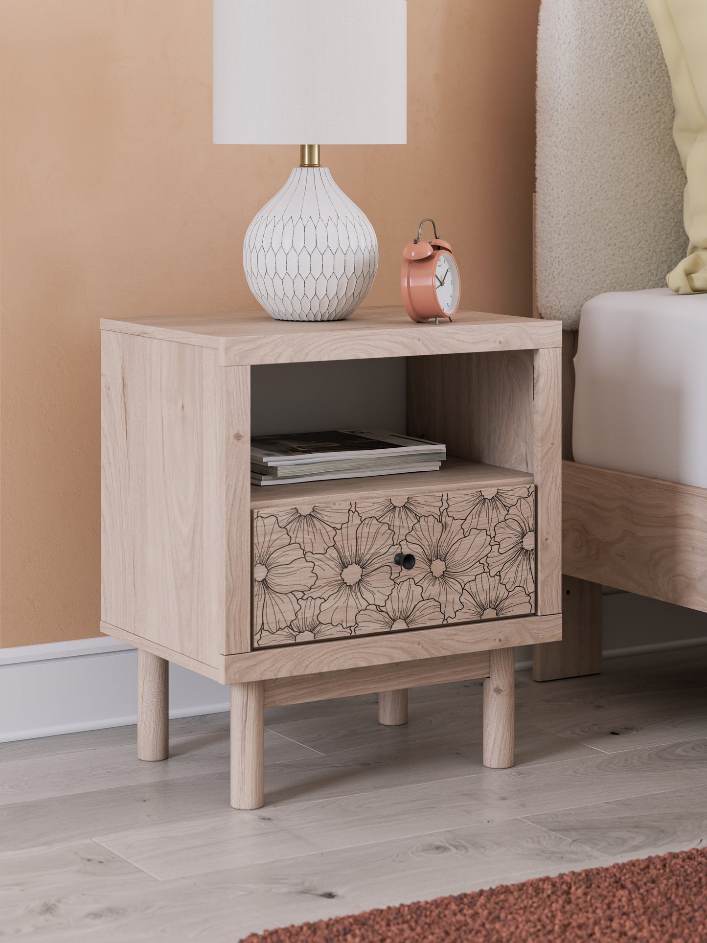 Cassel Furniture Outlet - Ashley Furniture - Arloster Bedroom - One Drawer Night Stand / Tan - PCB1566-91