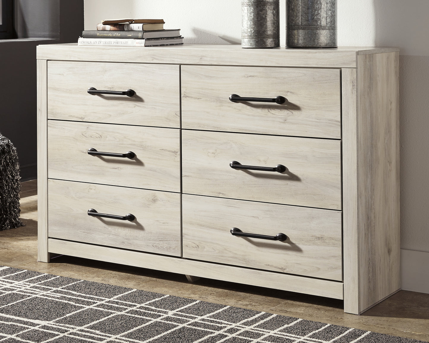 Cassel Furniture Outlet - Ashley Furniture - Cambeck Bedroom - Six Drawer Dresser / Whitewash - B192-31