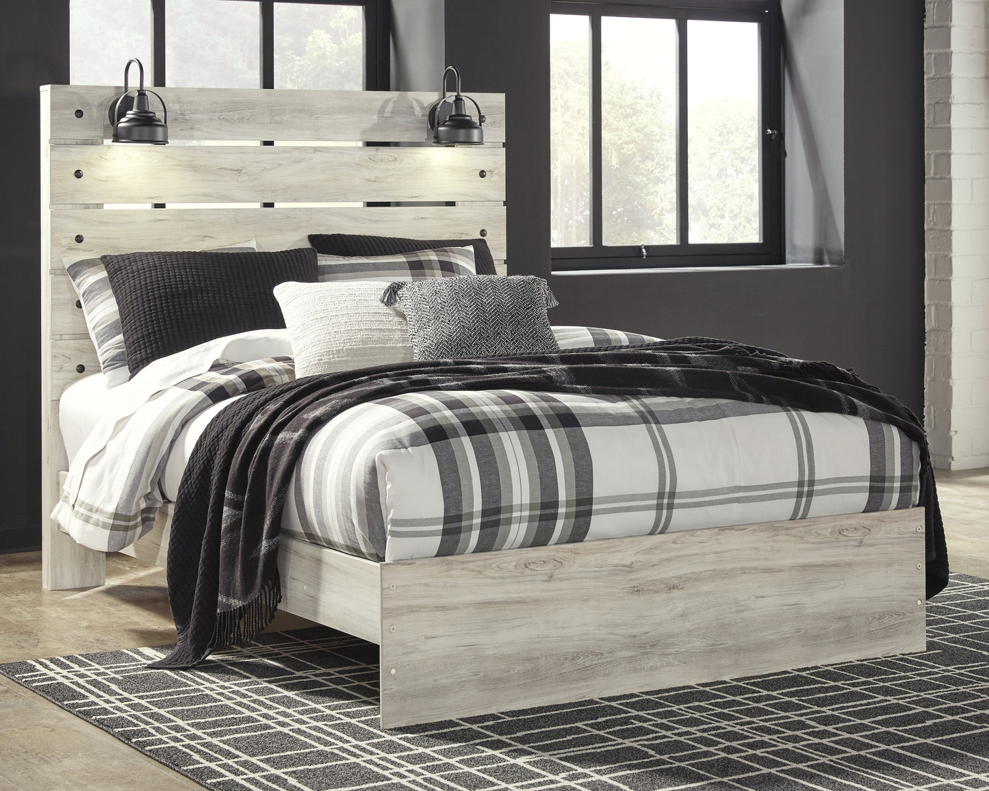 Cassel Furniture Outlet - Ashley Furniture - Cambeck Bedroom - Queen Panel Bed / Whitewash - B192B4