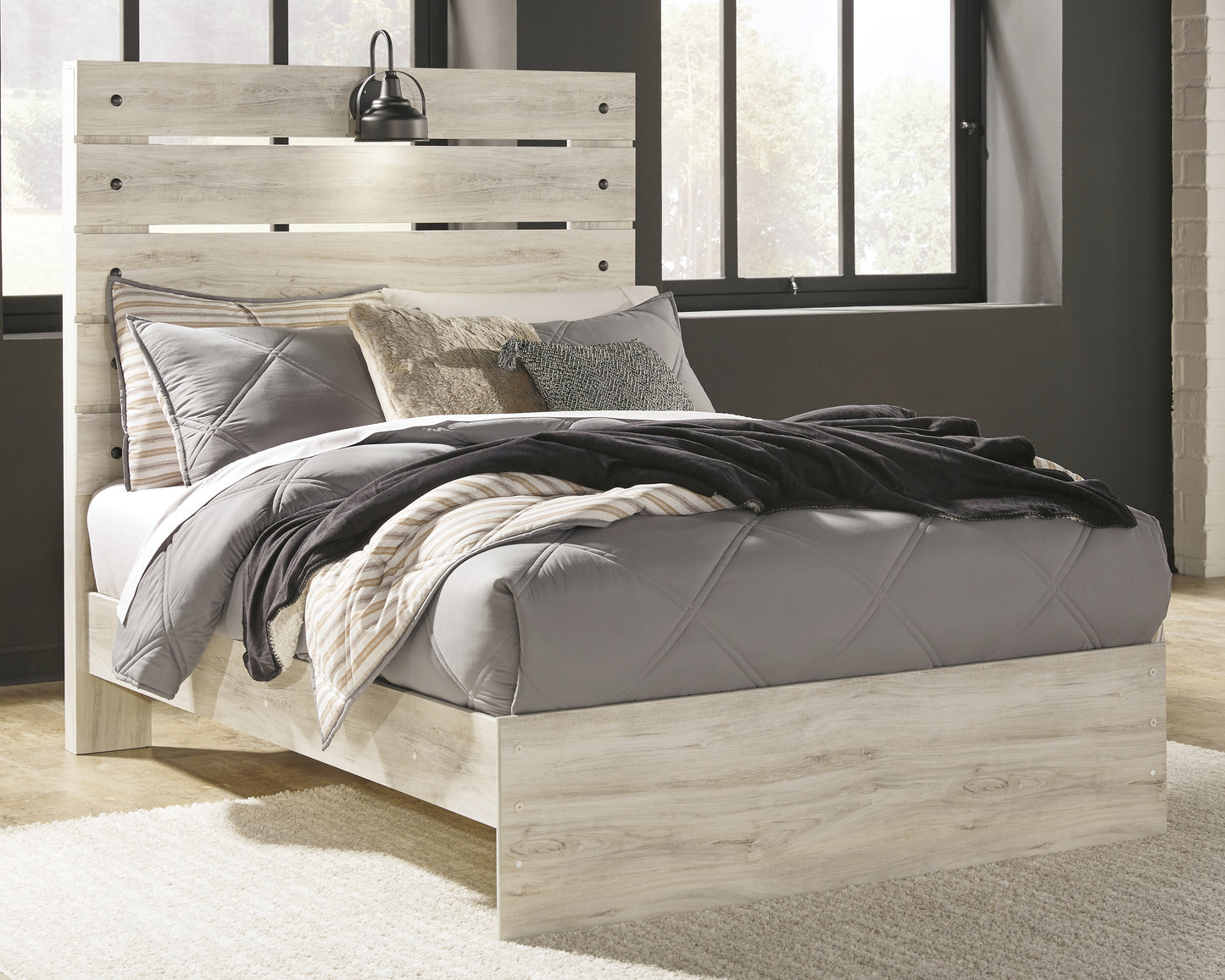 Cassel Furniture Outlet - Ashley Furniture - Cambeck Bedroom - Full Panel Bed / Whitewash - B192B3