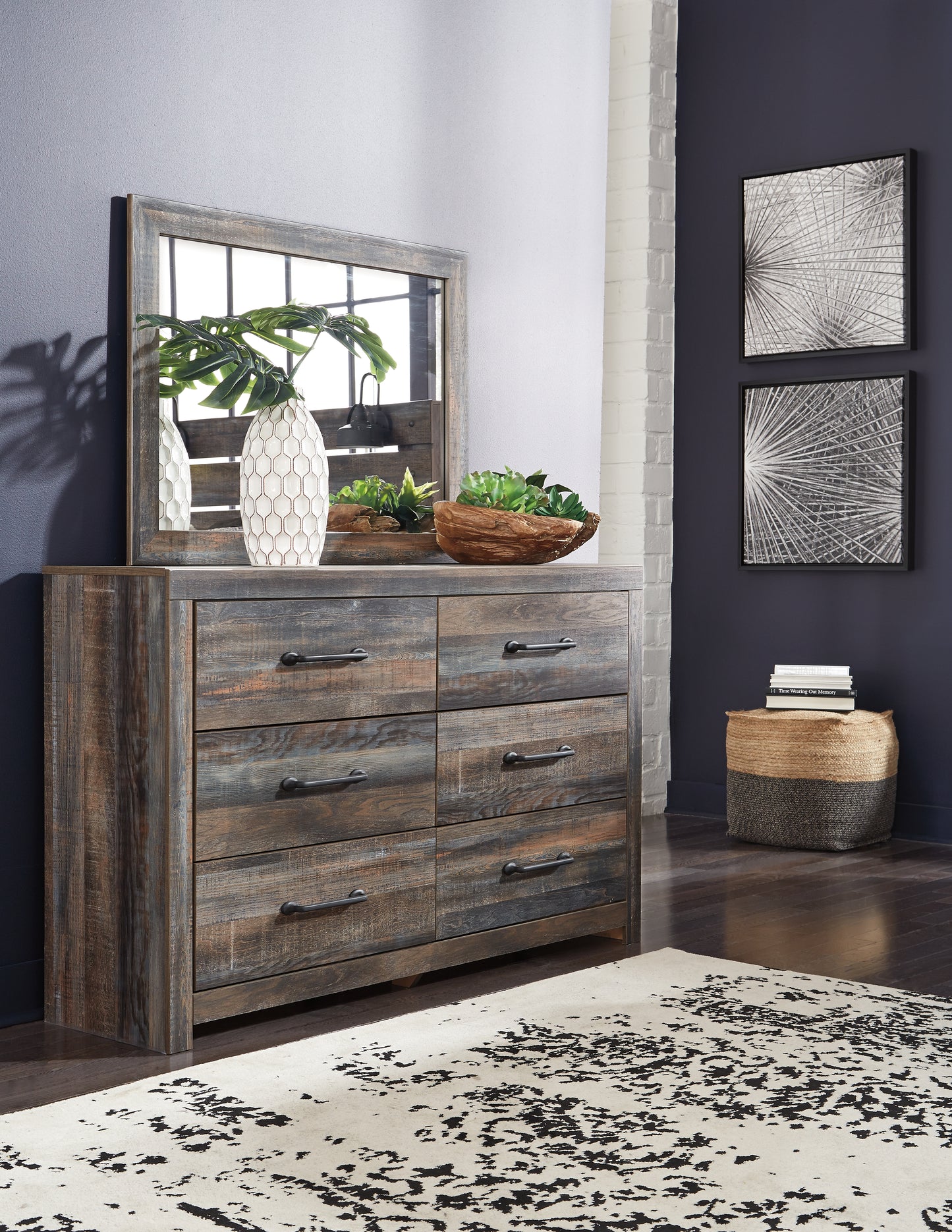 Cassel Furniture Outlet - Ashley Furniture - Drystan Bedroom - Dresser and Mirror / Multi - B211B1