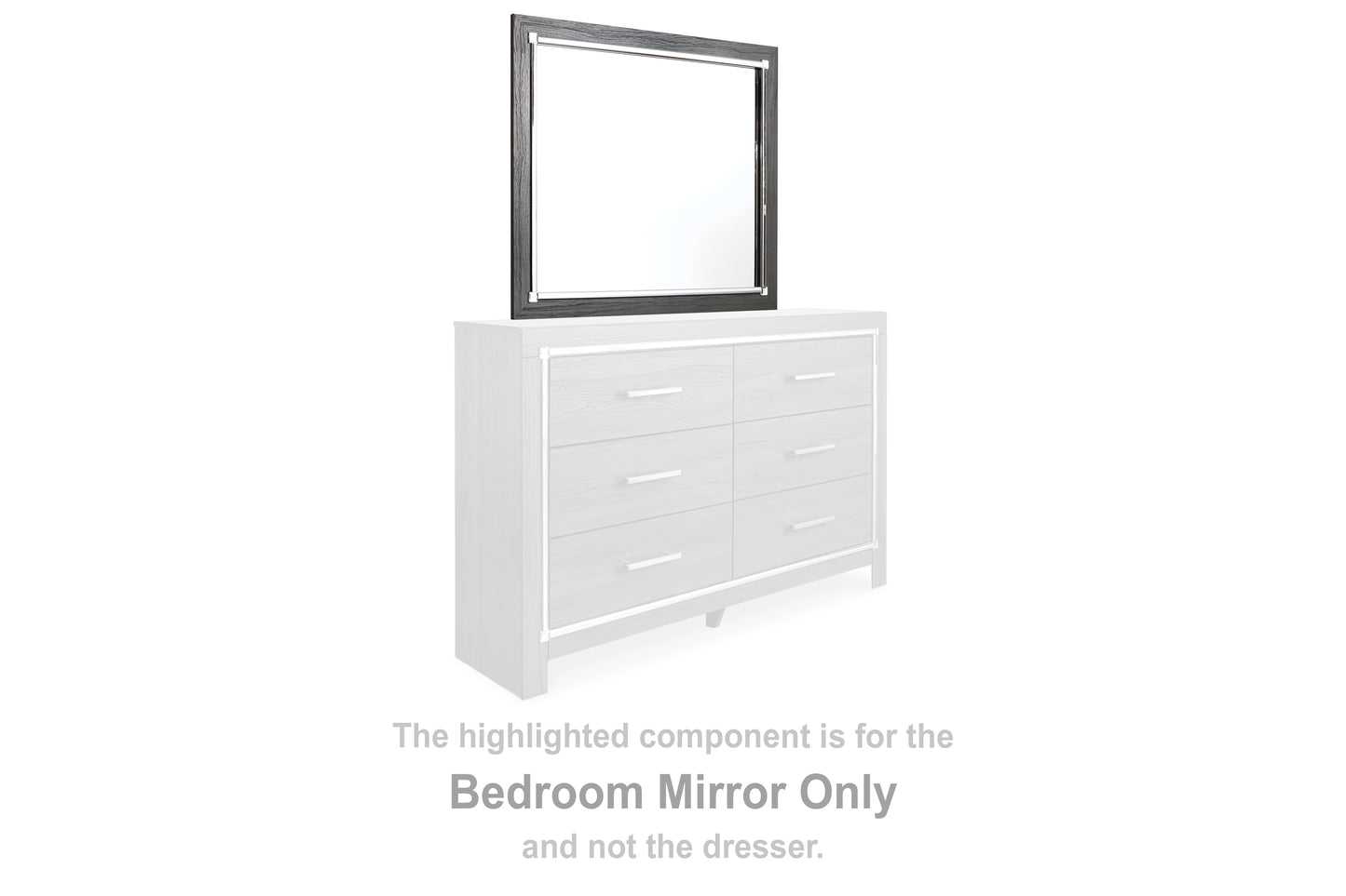 Cassel Furniture Outlet - Ashley Furniture - Lodanna Bedroom - Bedroom Mirror / Gray - B214-36