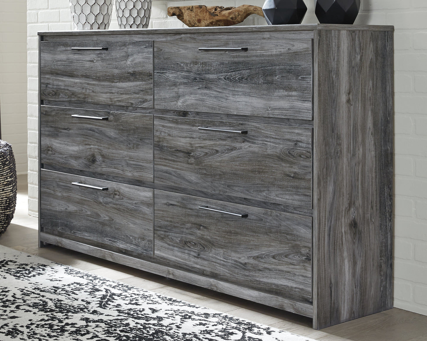 Cassel Furniture Outlet - Ashley Furniture - Baystorm Bedroom - Six Drawer Dresser / Gray - B221-31