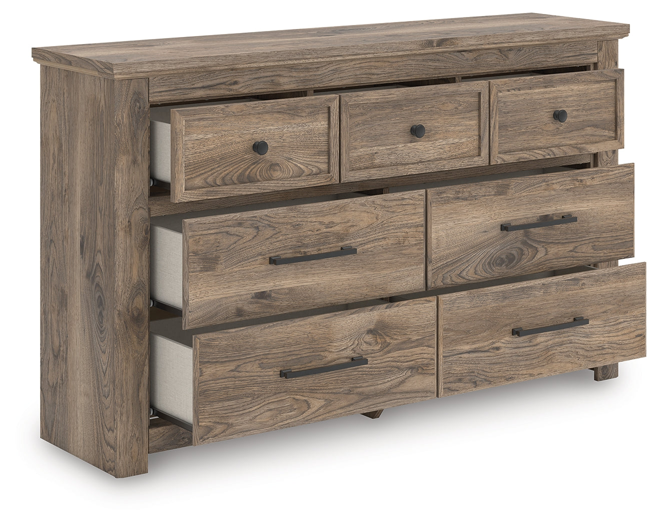 Cassel Furniture Outlet - Ashley Furniture - Rusticott Bedroom - Seven Drawer Dresser / Brown - PCB2260-31