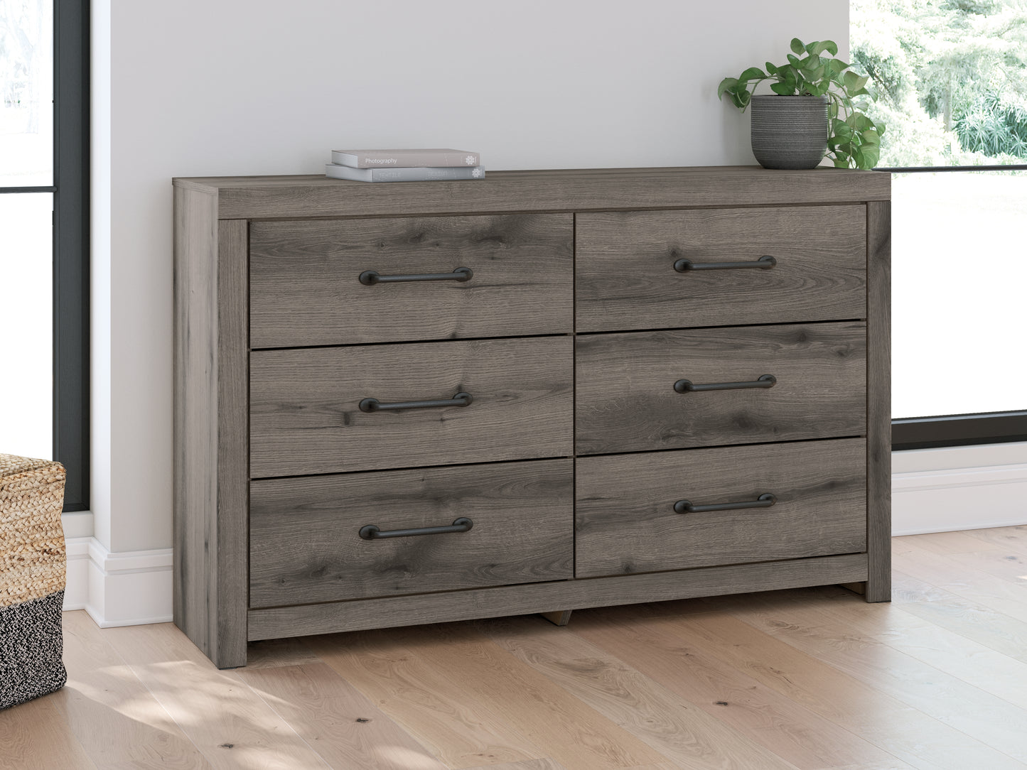 Cassel Furniture Outlet - Ashley Furniture - Graystorm Bedroom - Six Drawer Dresser / Brown Gray - PCB2405-31