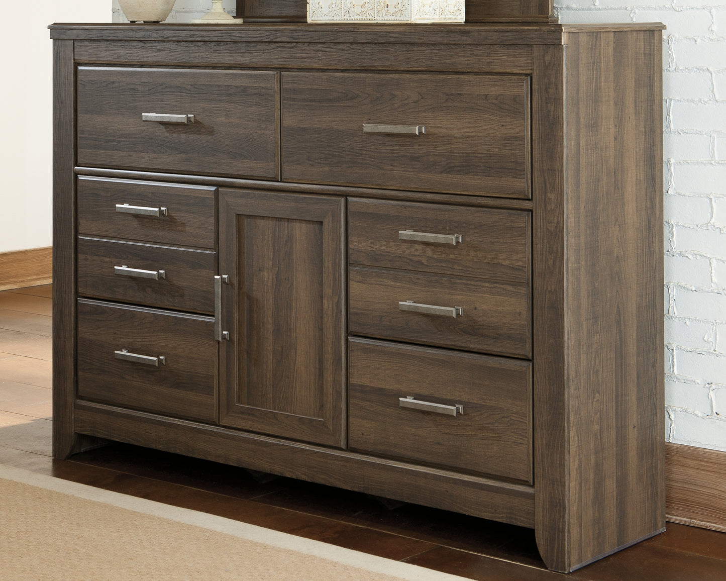 Cassel Furniture Outlet - Ashley Furniture - Juararo Bedroom - Six Drawer Dresser / Dark Brown - B251-31