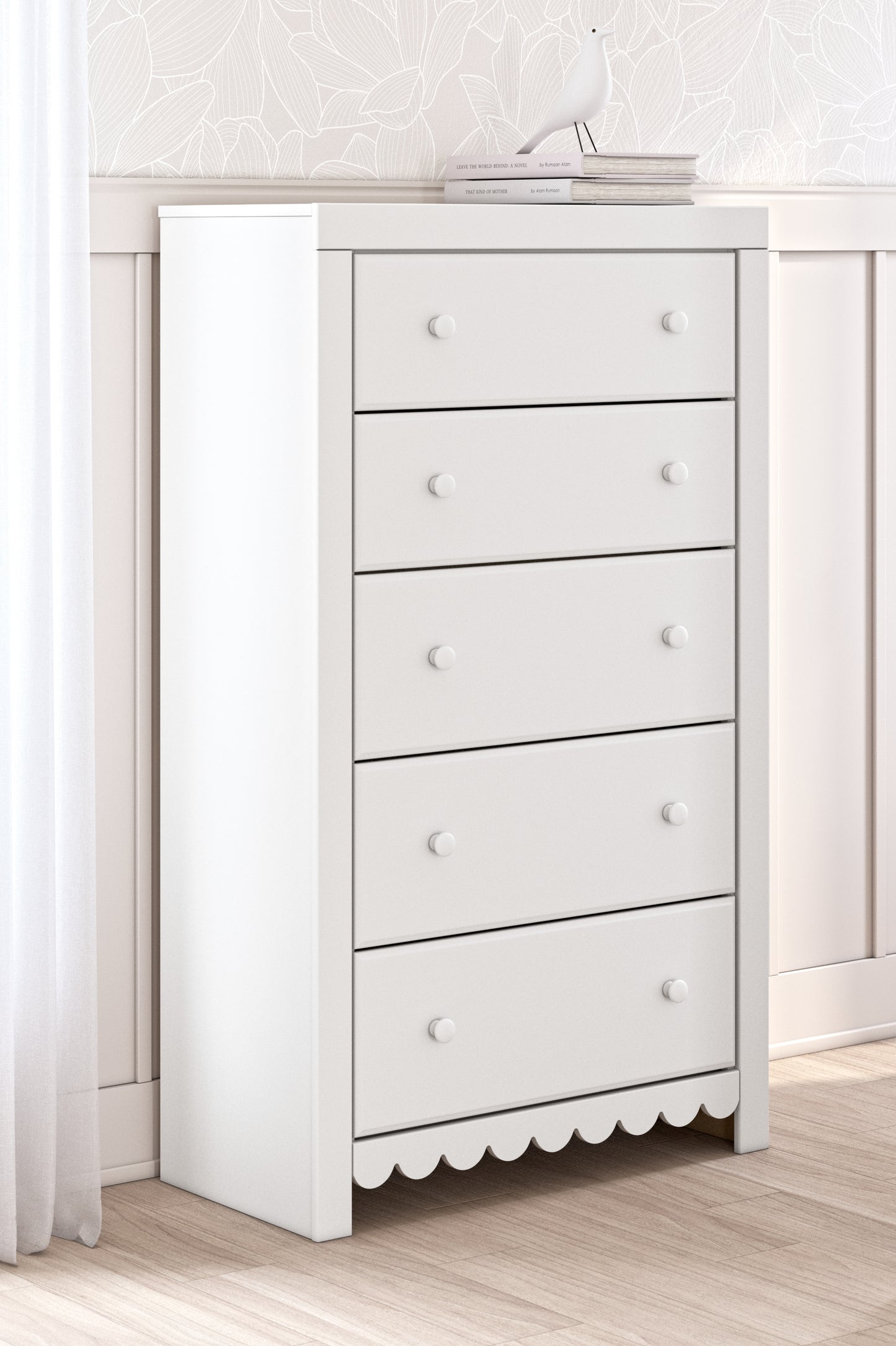 Cassel Furniture Outlet - Ashley Furniture - Mollviney Bedroom - Two Drawer Night Stand / White - B2540-92