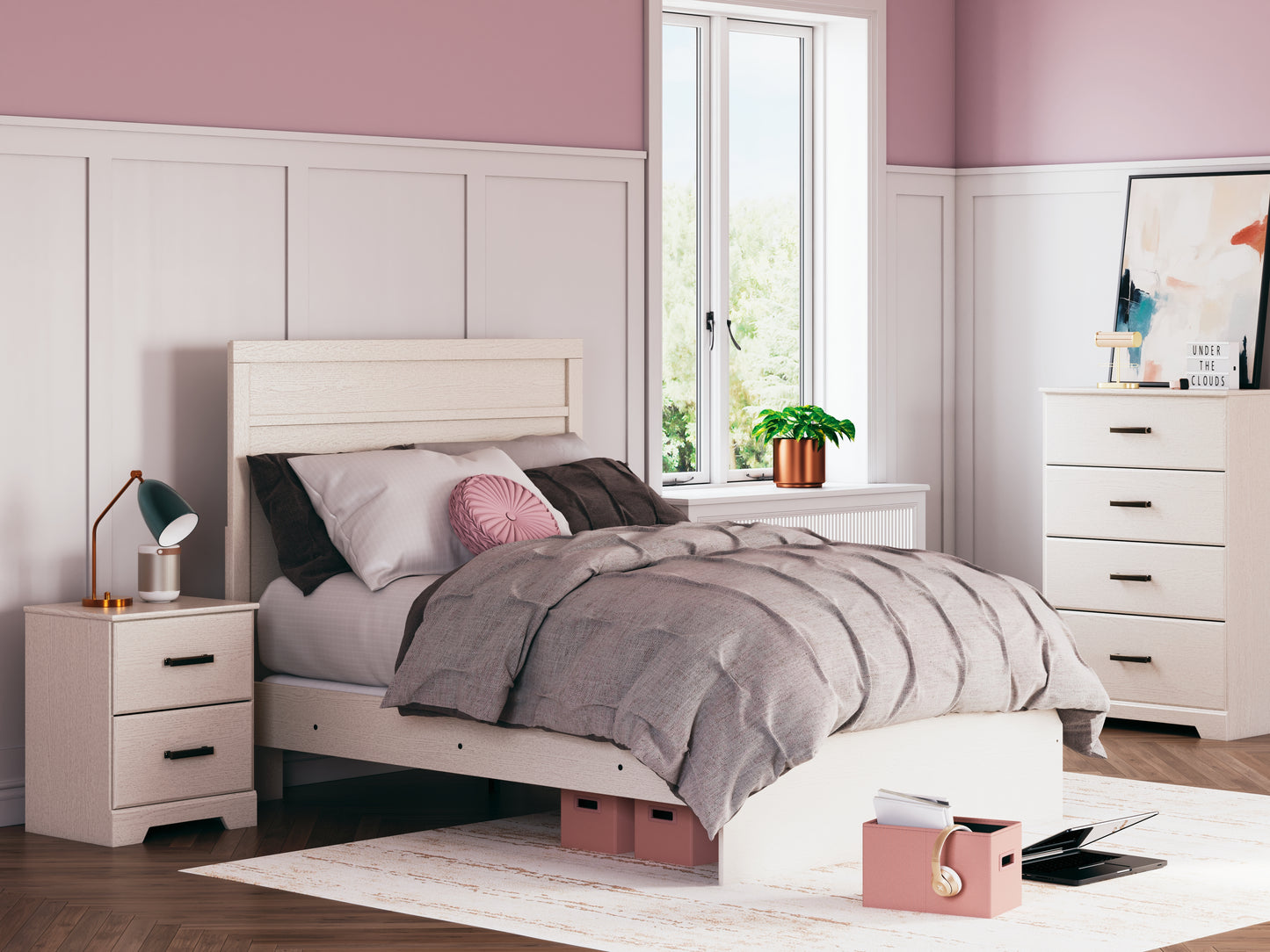 Cassel Furniture Outlet - Ashley Furniture - Stelsie Bedroom - Full Panel Bed / White - B2588B4