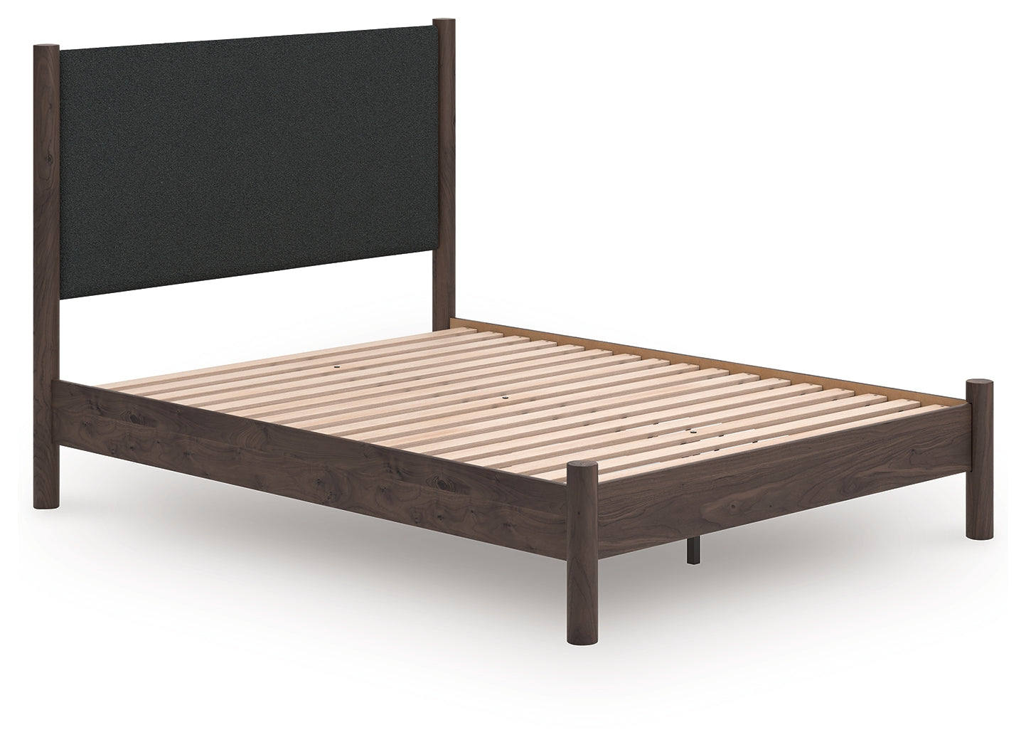 Cassel Furniture Outlet - Ashley Furniture - Pamytta Bedroom - Queen Upholstered Panel Platform Bed / Brown - PCB2614B12