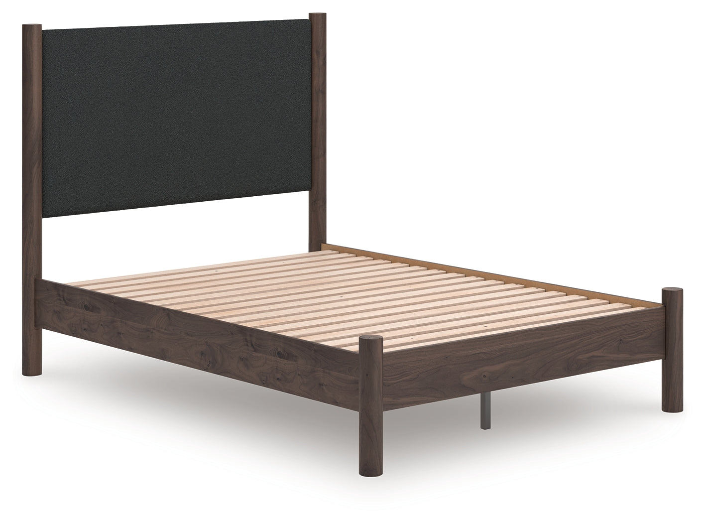 Cassel Furniture Outlet - Ashley Furniture - Pamytta Bedroom - Full Upholstered Panel Platform Bed / Brown - PCB2614B10