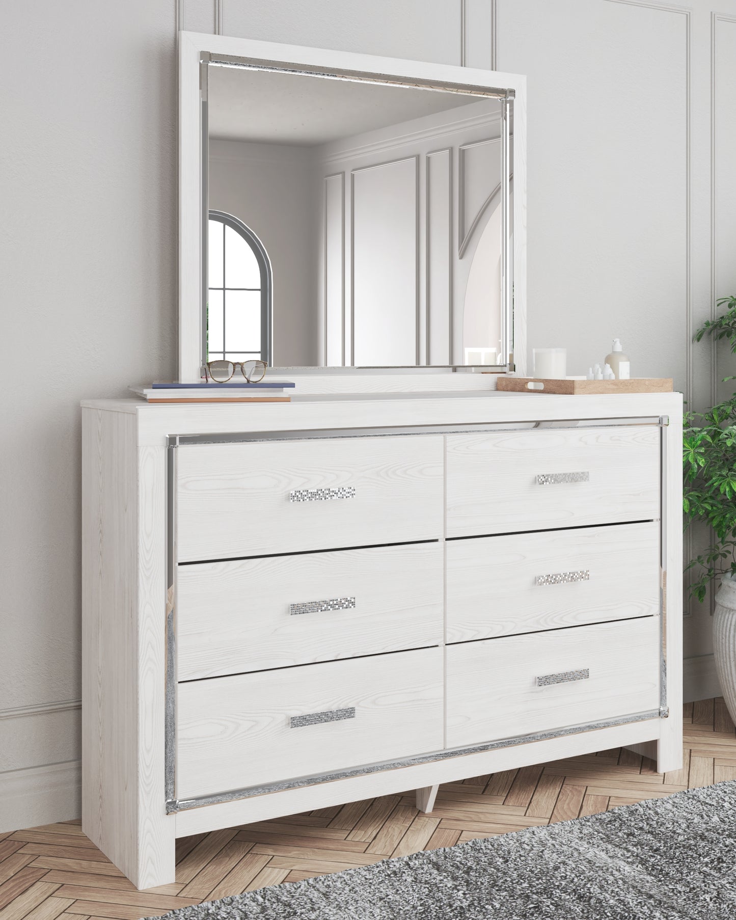 Cassel Furniture Outlet - Ashley Furniture - Altyra Bedroom - Dresser and Mirror / White - B2640B1