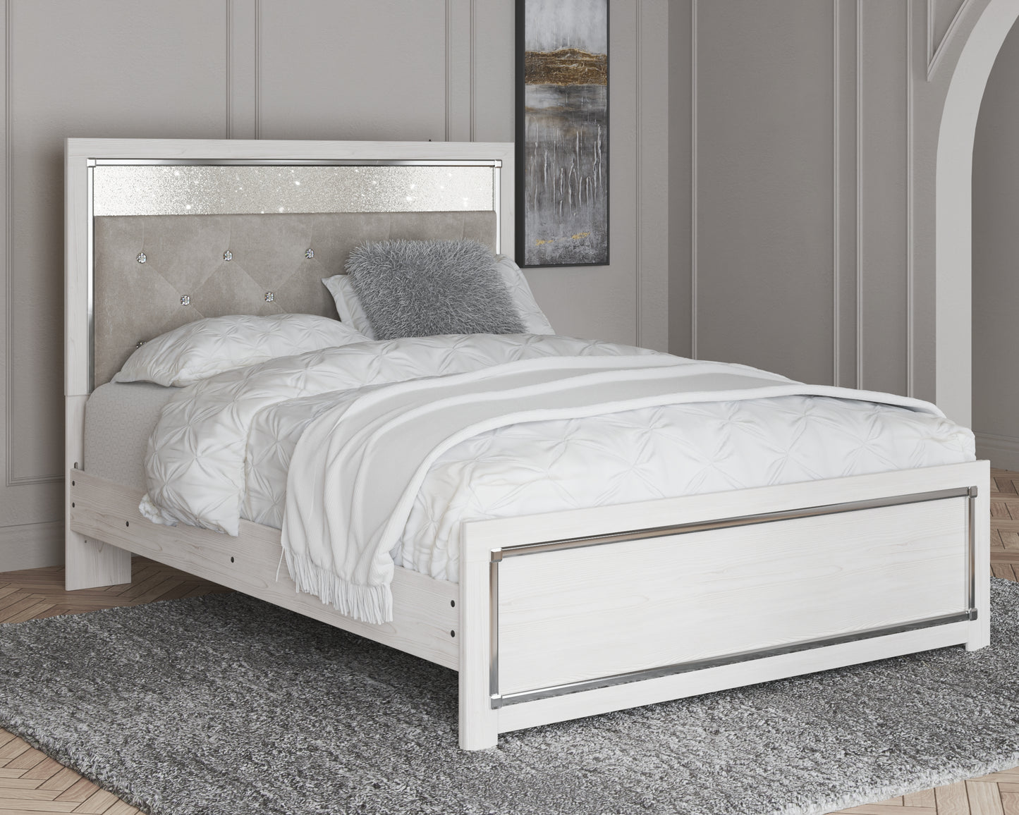Cassel Furniture Outlet - Ashley Furniture - Altyra Bedroom - Queen Panel Bed / White - B2640B2