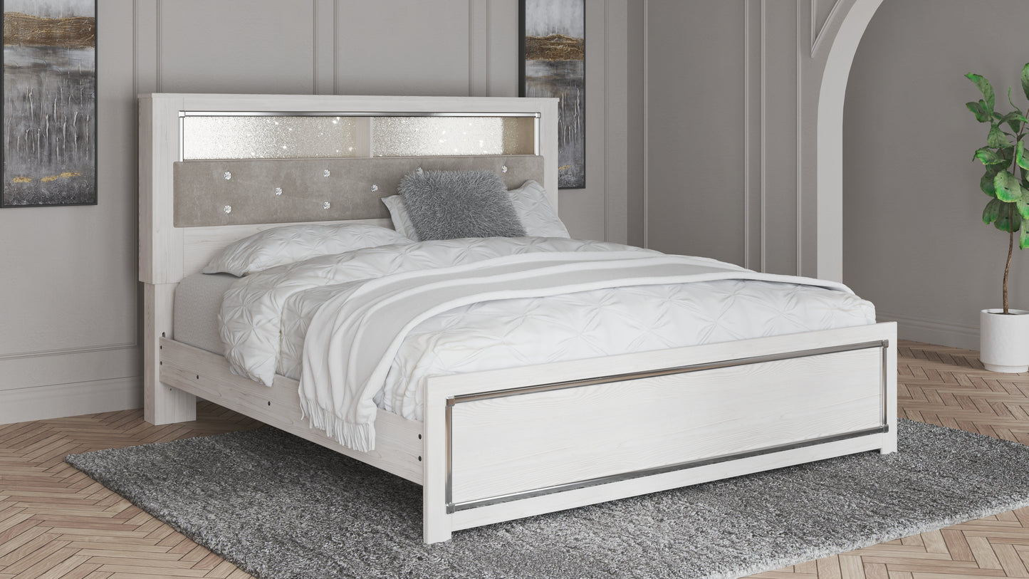 Cassel Furniture Outlet - Ashley Furniture - Altyra Bedroom - King Panel Bookcase Bed / White - B2640B5