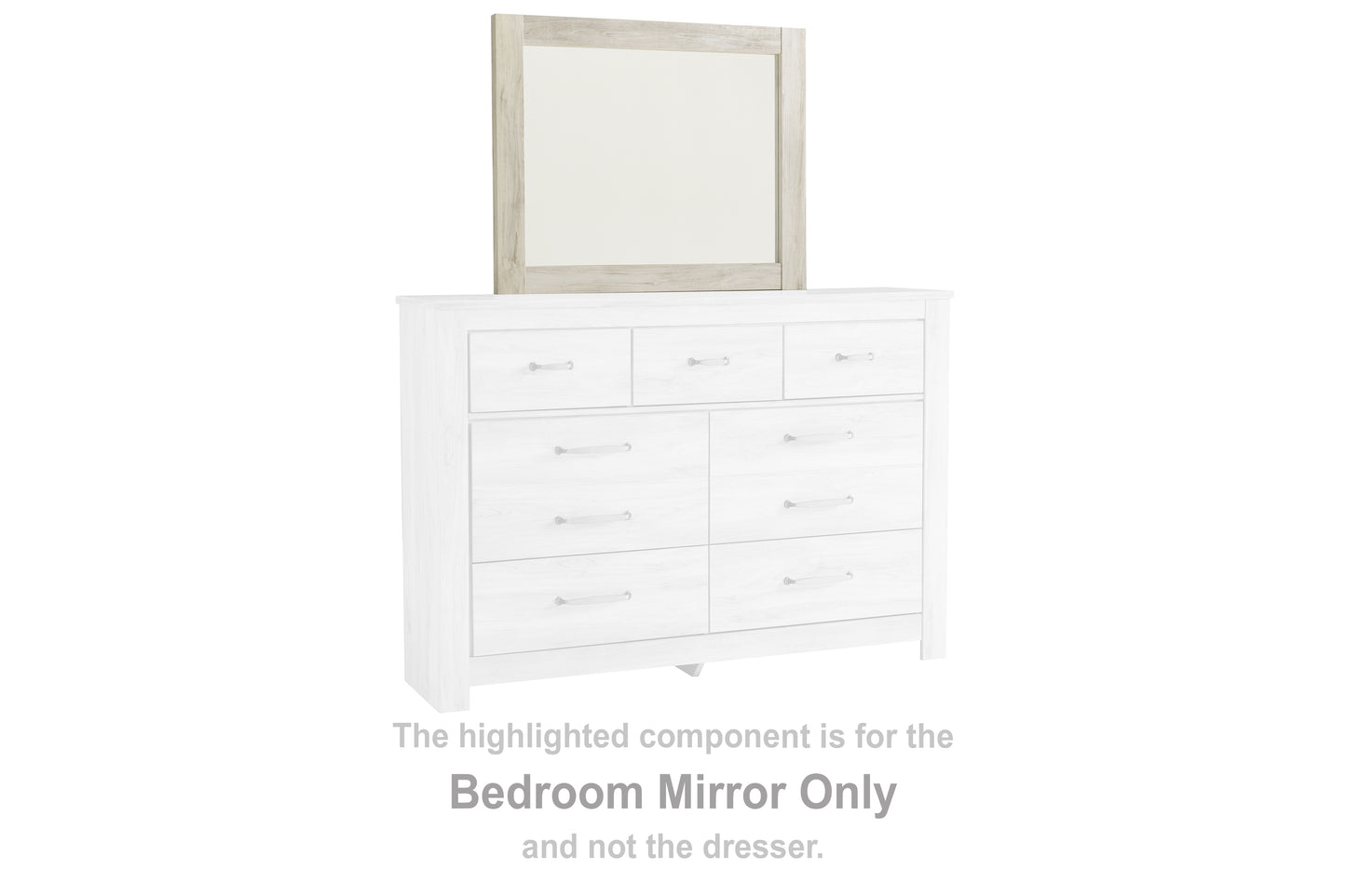 Cassel Furniture Outlet - Ashley Furniture - Bellaby Bedroom - Bedroom Mirror / Whitewash - B331-36