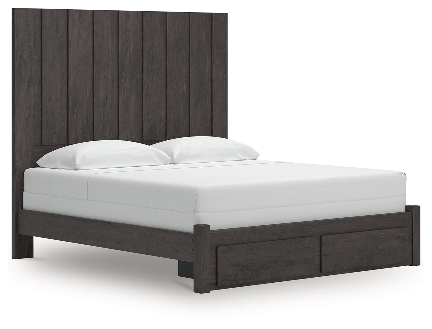 Cassel Furniture Outlet - Ashley Furniture - Fraluna Bedroom - King Panel Storage Bed / Charcoal - PCB3370B9