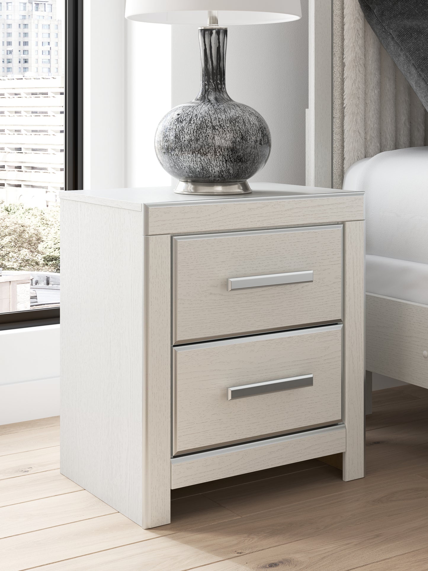 Cassel Furniture Outlet - Ashley Furniture - Zuraleus Bedroom - Two Drawer Night Stand / White - PCB3381-92