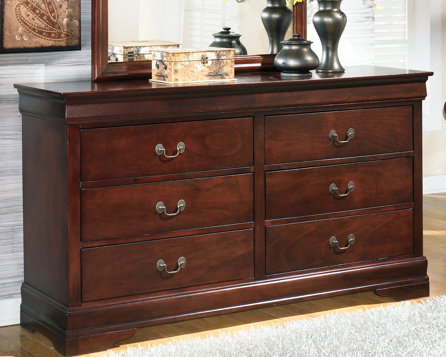 Cassel Furniture Outlet - Ashley Furniture - Alisdair Bedroom - Dresser / Reddish Brown - B376-31