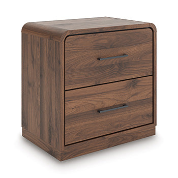 Cassel Furniture Outlet - Ashley Furniture - Fortlorn Bedroom - Two Drawer Night Stand / Walnut Brown - PCB386-92