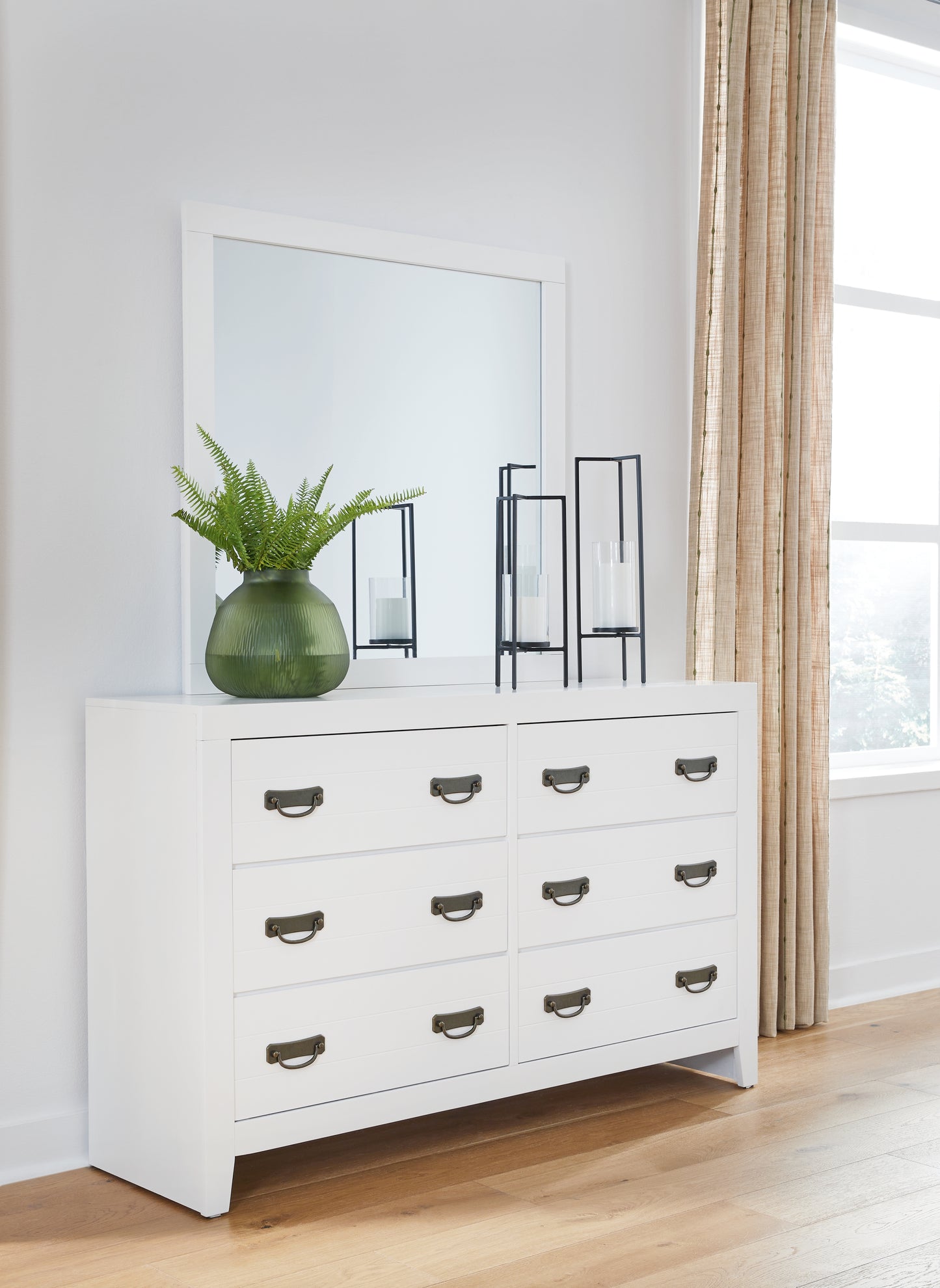 Cassel Furniture Outlet - Ashley Furniture - Binterglen Bedroom - Dresser and Mirror / White - B427B1