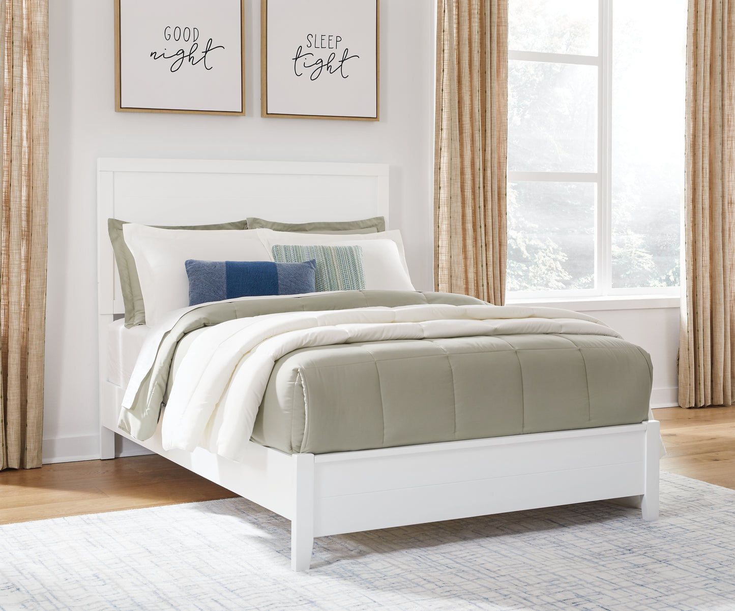 Cassel Furniture Outlet - Ashley Furniture - Binterglen Bedroom - Full Panel Bed / White - B427B4