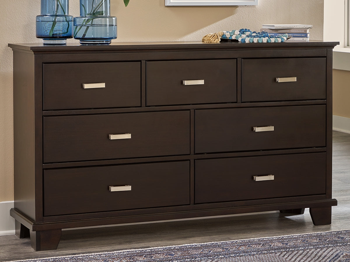 Cassel Furniture Outlet - Ashley Furniture - Covetown Bedroom - Dresser / Dark Brown - B441-31