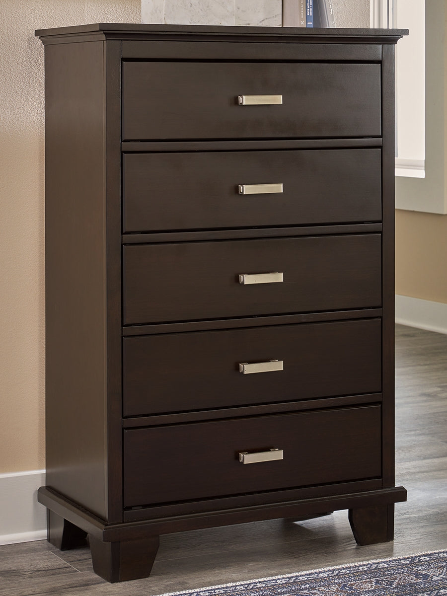 Cassel Furniture Outlet - Ashley Furniture - Covetown Bedroom - Full Panel Bed / Dark Brown - B441B4