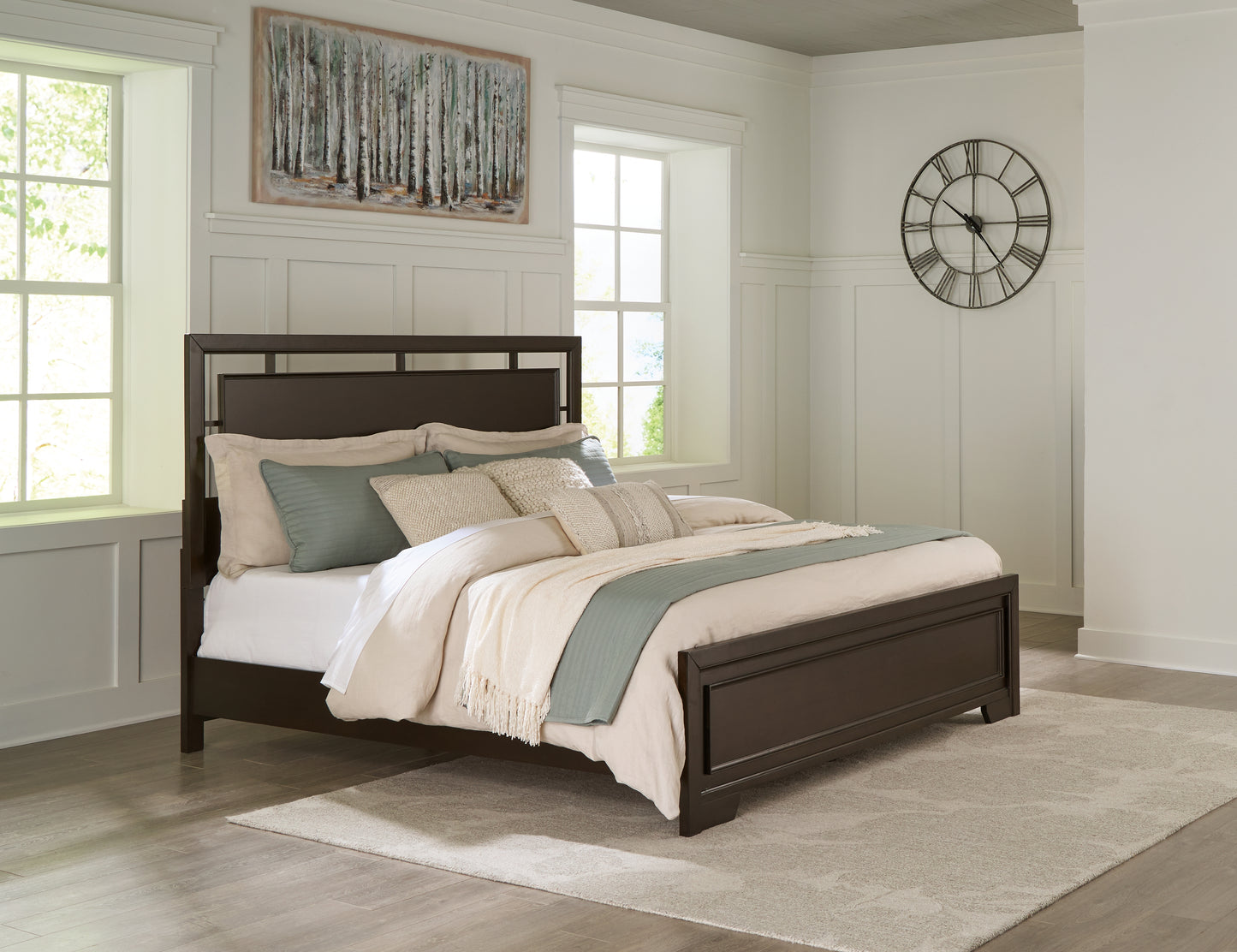 Cassel Furniture Outlet - Ashley Furniture - Covetown Bedroom - California King Panel Bed / Dark Brown - B441B9