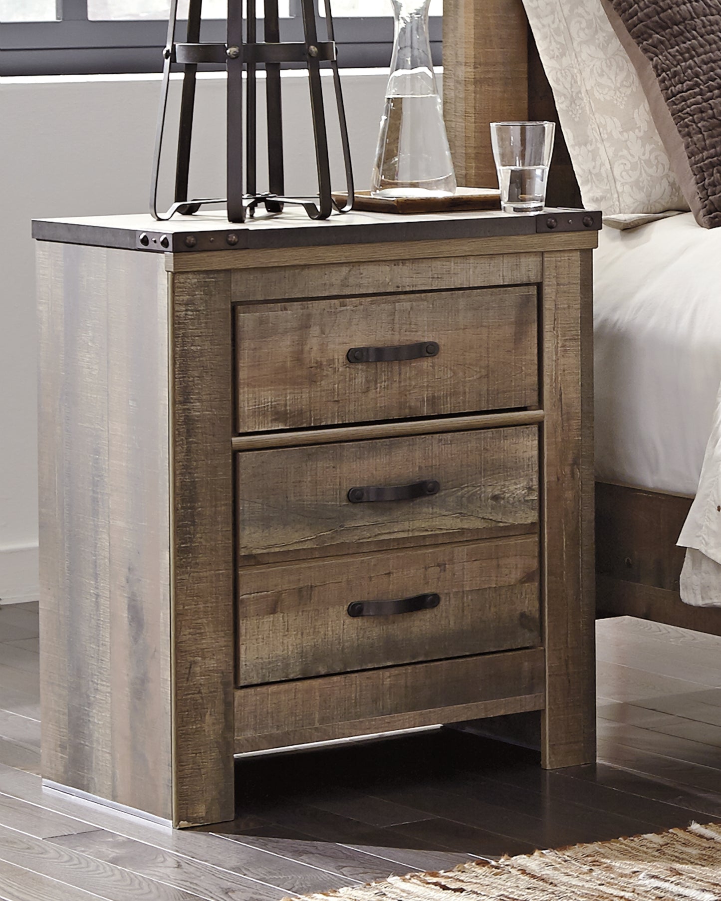 Cassel Furniture Outlet - Ashley Furniture - Trinell Bedroom - Two Drawer Night Stand / Brown - B446-92