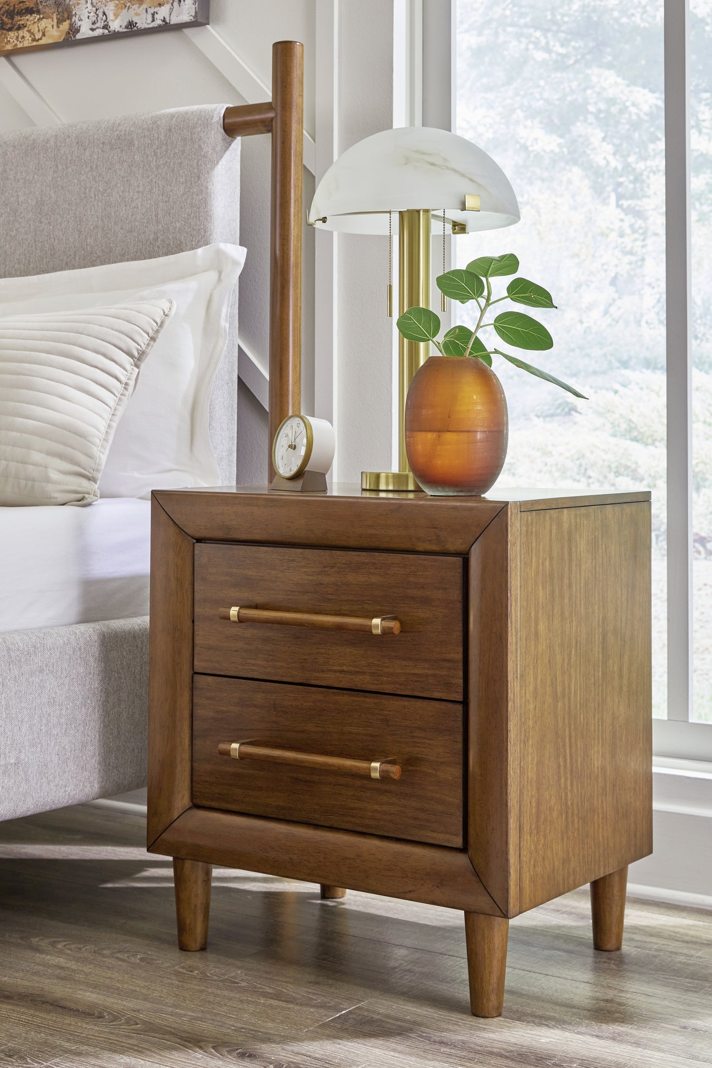 Cassel Furniture Outlet - Ashley Furniture - Lyncott Bedroom - Two Drawer Night Stand / Brown - B615-92