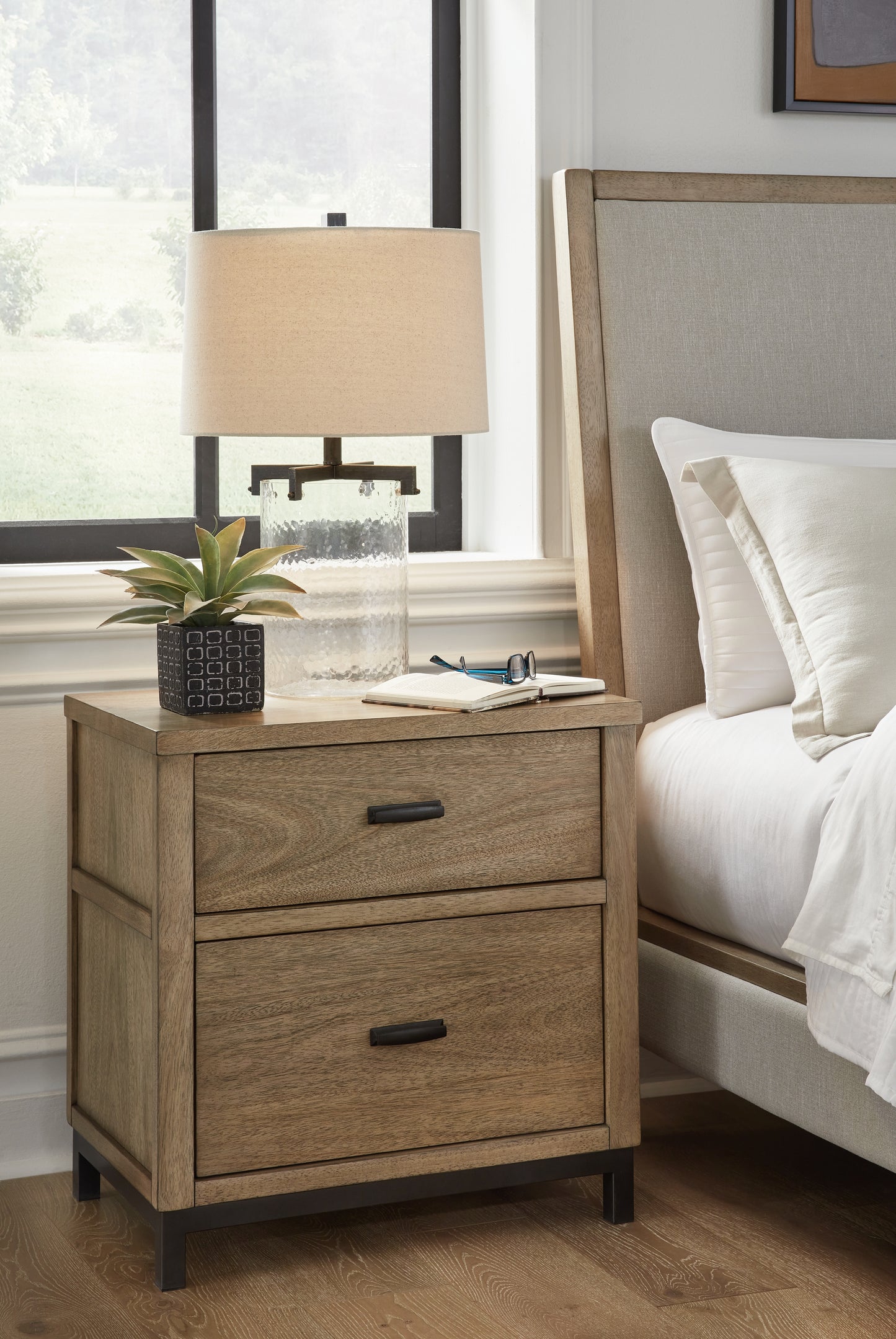 Cassel Furniture Outlet - Ashley Furniture - Tomtyn Bedroom - Two Drawer Night Stand / Light Brown - B622-92