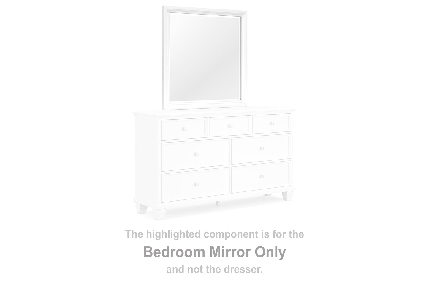 Cassel Furniture Outlet - Ashley Furniture - Fortman Bedroom - Bedroom Mirror / White - B680-36
