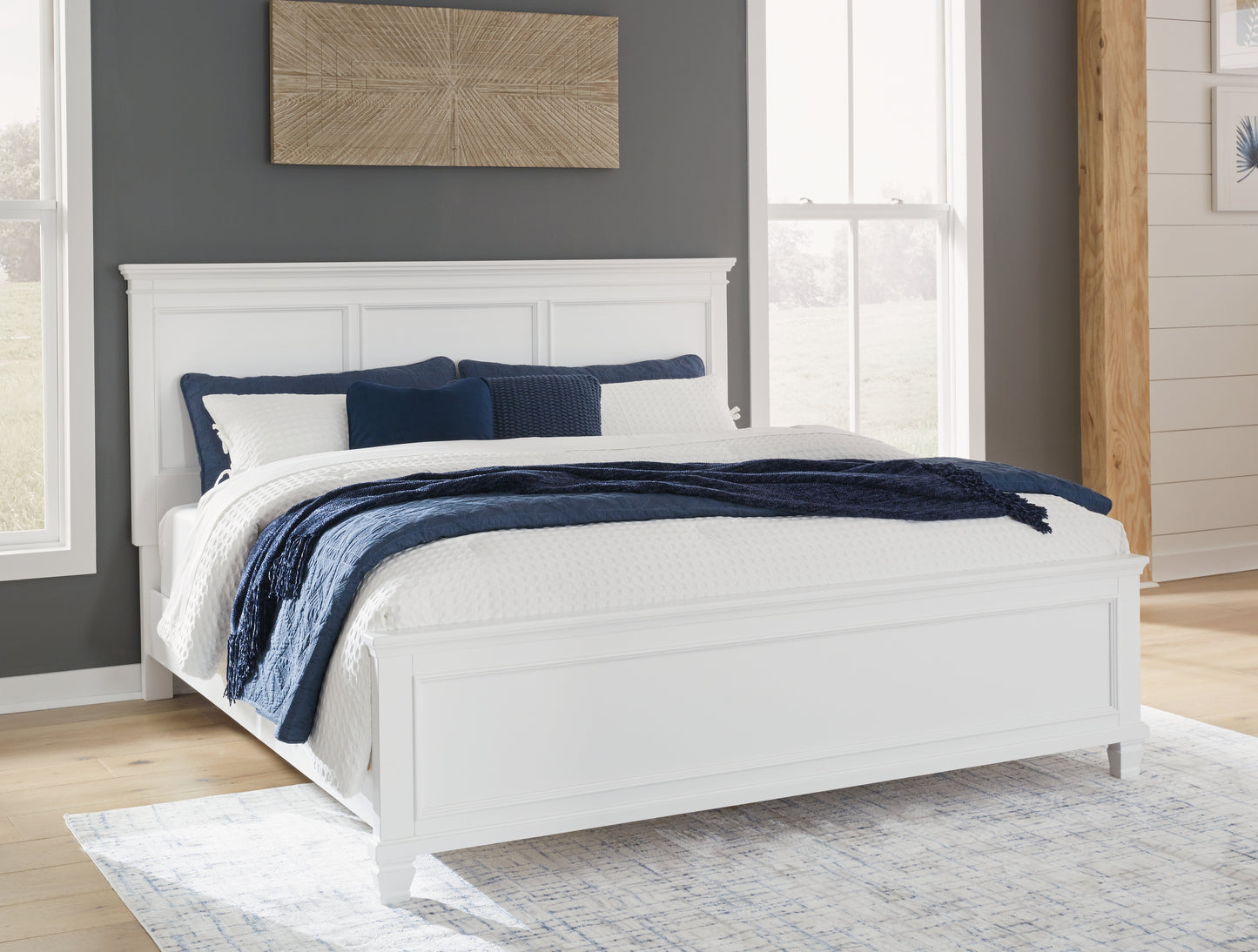 Cassel Furniture Outlet - Ashley Furniture - Fortman Bedroom - King Panel Bed / White - B680B4