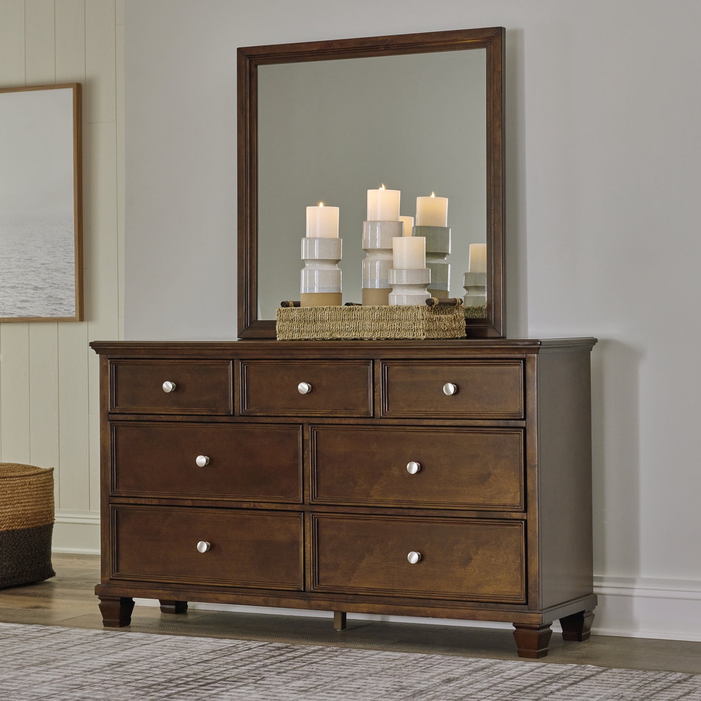 Cassel Furniture Outlet - Ashley Furniture - Danabrin Bedroom - Dresser and Mirror / Brown - B685B1